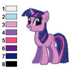 Twilight Sparkle My Little Pony Smiling Embroidery Design